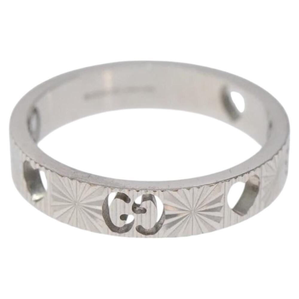 Gucci Heart Ring K18 Silver Gold (750) 4.4g (18k) Silver